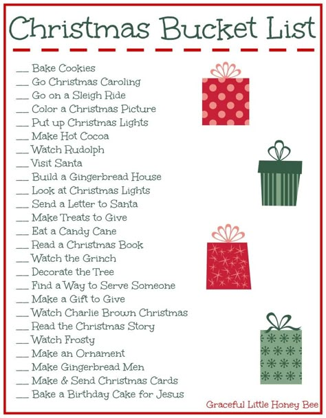 FREE Bucket List Printable on gracefullittlehoneybee.com Bucket List Printable, Christmas Checklist, Christmas To Do List, Send Christmas Cards, Christmas Bucket List, Christmas Background Images, Christmas Bucket, Christmas Apps, Days Till Christmas