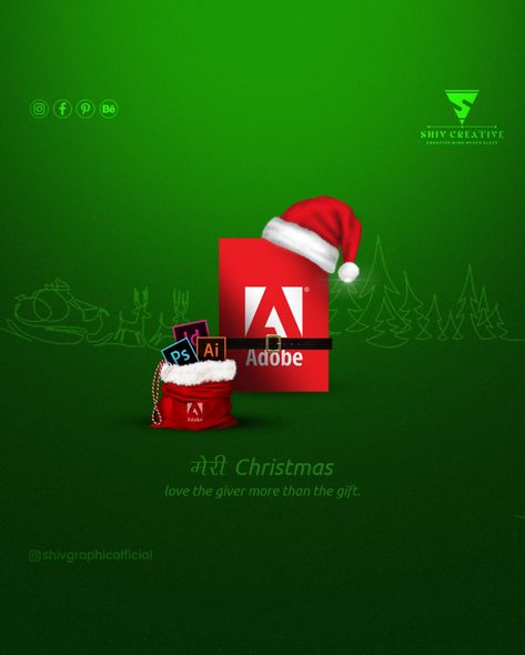 Creative Christmas Poster Graphic Design, Xmas Creative Ads, Merry Christmas Creative Poster, New Year Ads Advertising, Creative Christmas Poster Design, Christmas Creatives Ads, Christmas Creative Ads Marketing, Merry Christmas Social Media Post, Christmas Creative Post