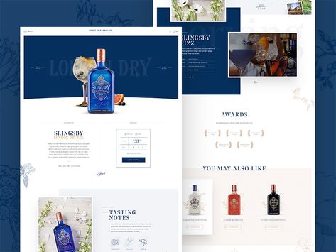 Product page cocktail recipe alcohol ui navigation ecommerce ux design website landing page product page gin Tattoos Outdoors, Bar Website, Animals Tattoos, Pr Kit, Landing Page Examples, Art Humor, Drinks Packaging Design, Website Builder Free, Homepage Design