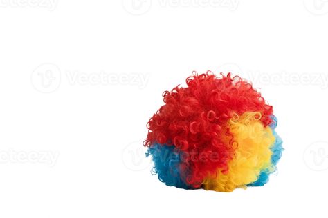 Clown Wig On Transparent Background. Clown Wig, The Clown, Free Png, Transparent Background, Retro Fashion, Wigs, Royalty, Royalty Free, Clip Art