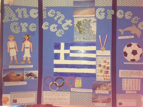 Greece World Thinking Day, Greece School Project Ideas, Ancient Greeks Ks2, Ancient Greece Classroom Display, Ancient Greece Display Ks2, Greece Lapbook, Ancient Greece Activities Middle School, Greece Girl, Greece Poster