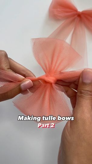 52K views · 1K reactions | How to make tulle bow tutorials, no glue needed 🎀 #hairbowtutorial #hairbowdiy #bowtutorial #moño #tullebow #ribbon #liston | Monica Silva | Cat Janice · Dance You Outta My Head Tulle Ribbon Bow, Tulle Bows Diy Decoration, Tulle Bows Diy, Diy Tulle Bow, Tule Bows, Cat Janice, Bow Business, Tulle Hair Bows, Diy Tulle