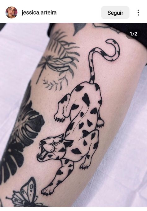 Trap Tattoos For Women, Jaguar Tattoo, Leopard Tattoos, Jesus Love, Girly Tattoos, Aesthetic Tattoo, American Traditional Tattoo, Dope Tattoos, Simplistic Tattoos