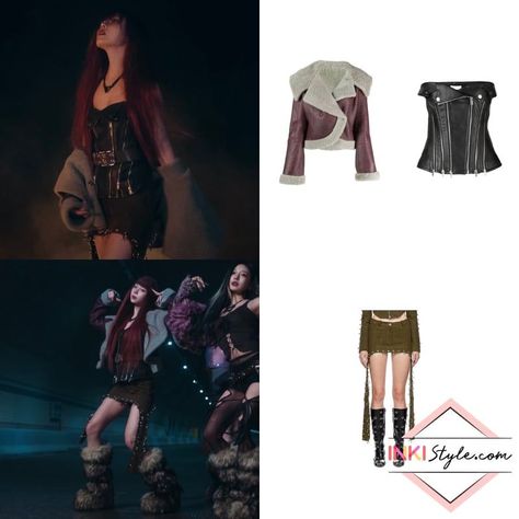 AESPA Winter's Outfit from 'Drama' MV - Kpop Fashion #kpop #kpopfashion #koreanfashion #aespa Drama Aespa, Aespa Outfits, Bold Outfits, Bustier Bodysuit, Denim Bustier, Performance Outfits, Blue Panels, Fashion Kpop, Latest Music Videos