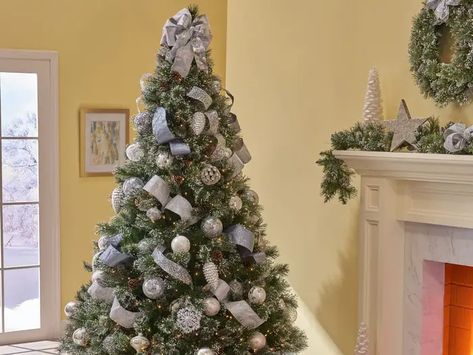 11 of the best artificial Christmas trees on sale now at Target, Walmart, and Wayfair Recycle Christmas Tree, Cashmere Christmas Tree, Snowy Branches, White Christmas Tree Decorations, Spruce Christmas Tree, Christmas Tree With Snow, Christmas Tree Decor Ideas, Tree Decor Ideas, Pine Christmas Tree