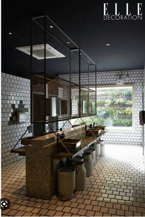 Communal Bathroom Design, Communal Bathroom, Public Restroom Design, Ada Bathroom, Public Bathroom, Luxe Bathroom, Restaurant Bathroom, Public Toilet, Restroom Design