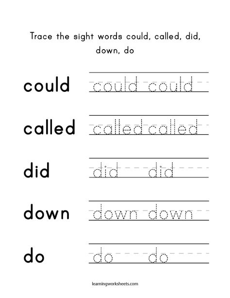 Tracing Sight Words, Sight Word Tracing, Word Tracing Worksheets, Resilience Activities, Word Tracing, Sight Words Worksheets, Phonics Worksheets Free, Preschool Tracing, Sign Language Alphabet