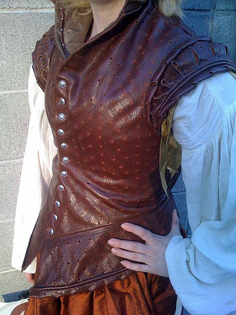 Leather Jerkin Leather Jerkin, Mens Garb, Stars And Hearts, Larp Costume, Leather Armor, Period Outfit, Fantasy Costumes, Soldering Iron, Fantasy Clothing