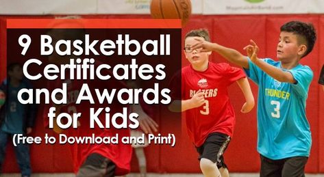 If you're coaching young kids, awarding them with basketball certificates to celebrate a great season and will leave them with a fond memory. Basketball Certificates Templates, 2nd Grade Basketball Drills, Mvp Certificate Basketball, Coaching Kids Basketball, Basketball Awards, Basketball Plays Coaching, Participation Award, Award Template, Basketball Drills