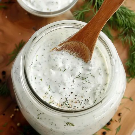 Homemade Ranch Dressing Homemade Ranch Dressing With Dill, Homeade Ranch Dressing, Denny's Ranch Dressing Recipe, Homemade Runny Ranch Dressing, Herb Ranch Dressing, Ranch Dressing Recipe Homemade, Crudite Platter, Ranch Dressing Recipe, Homemade Ranch Dressing