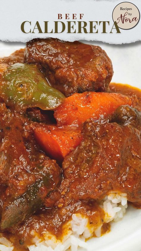 Beef Caldereta Recipe, Kaldereta Recipe, Caldereta Recipe, Beef Caldereta, Beef Stew Meat, Tender Beef, Filipino Recipes, Chicken Pot, Chicken Pot Pie