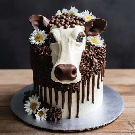 I Love Cows - Birthday cake idea Cow Cake Ideas, Cake Cow, Cow Birthday Cake, I Love Cows, Cow Cake, Cow Cakes, Animal Birthday Cakes, Cow Birthday, Birthday Food