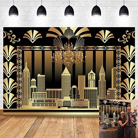 Black Gold Art, Studio Photography Backdrop, Diy Birthday Backdrop, Dance Black, Vintage Dance, Romantic Themes, Studio Backgrounds, Roaring 20's, Decoration Photo