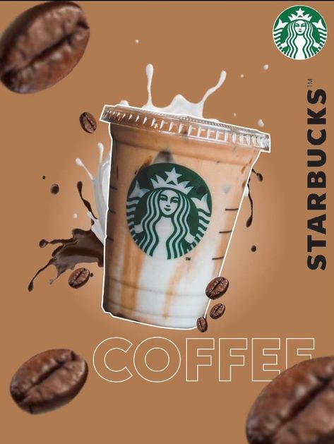 Drink Ads Creative Advertising, Starbucks Ads, Starbucks Poster, Starbucks Advertising, Coffee Advertising, Coffee Sale, Graphic Shapes Design, Adobe Photoshop Design, Motion Poster