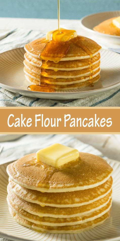 Pancakes With Cake Flour Recipes, Pancake Flour Recipes, Cake Flour Pancakes Recipes, Pancakes With Cake Flour, All Purpose Flour Pancakes, Cake Flour Pancakes, Pancake Recipe Different Flavors, Cake Like Pancakes, Pancake Recipe Baking Soda