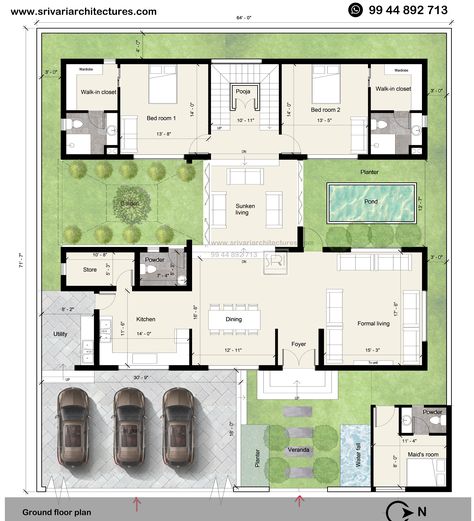 3bhk House Plan, L House, Plan 2d, 2d Floor Plan, 3d Floor Plans, Unique House Plans, Luxury Plan, Bungalow Floor Plans, Indian House Plans