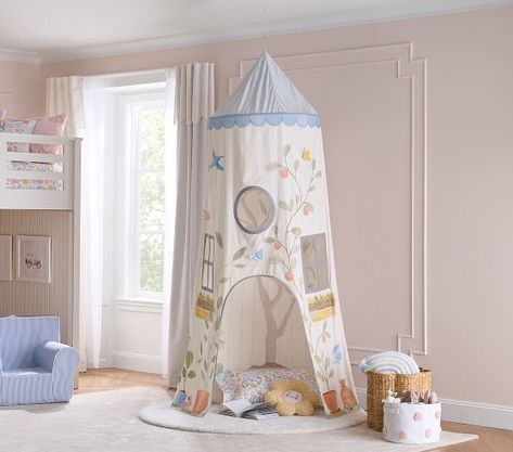 Art & Mirrors | Pottery Barn Kids Kids Garden Playhouse, Alice Core, Build A Castle, Loft Playroom, Playroom Toys, Ellie Rose, Eclectic Nursery, Garden Playhouse, Kids Sewing Projects