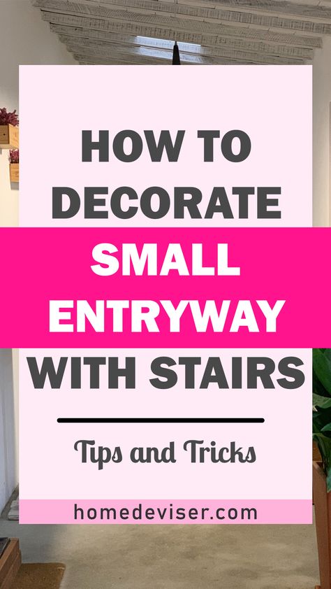 Creating a Welcoming Small Entryway With Stairs: Tips and Tricks. If you're struggling to decorate your small entryway with stairs, check out these helpful tips and tricks that will make your space feel welcoming and stylish. Small Foyer With Stairs, Small Entry With Stairs, Bottom Of Stairs Decor Entryway, Entry Way Ideas With Stairs, Small Entryway With Stairs, Top Of Stairs Landing Decor, Top Of Stairs Landing, Stairs Landing Decor, Entryway With Stairs