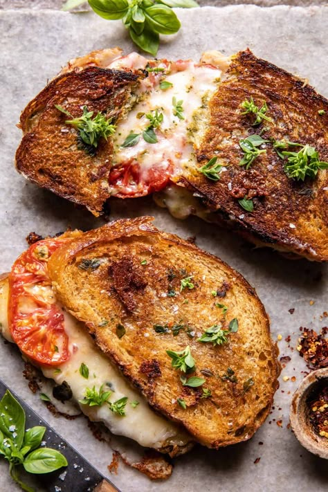 Caprese Grilled Cheese, Easy Grilled Cheese, Half Baked Harvest Recipes, Bacon Grilled Cheese, Bacon Tomato, Grilled Cheese Recipes, Harvest Recipes, Half Baked, Half Baked Harvest