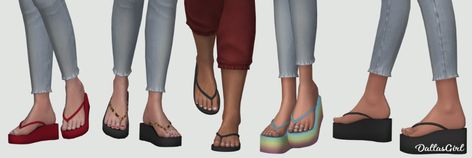 Flip Flops Platform, Pirate Boots, Cc Shoes, Sims 4 Cc Shoes, Toe Nail Color, Platform Flip Flops, Sims 4 Cas, Sims 4 Cc Finds, Ts4 Cc