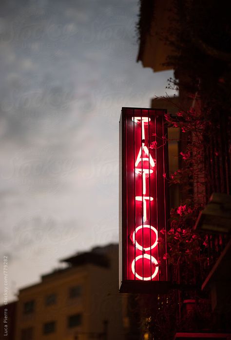 Tattoo neon lights by Luca Pierro Tattoo Shop Interior, Tattoo Studio Interior, Salon Tattoo, Tattoo Wallpaper, Tattoo Posters, Tattoo Techniques, Tattoo Signs, Tattoo Photography, Tattoo Cover