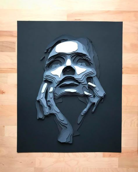 Layered Paper Portraits by Shelley Castillo Garcia - Inspiration Grid | Design Inspiration 3d Art On Paper, Paper Art Sculpture, Cut Out Art, Paper Cutout Art, 3d Paper Art, Layered Art, Cardboard Art, Tableau Art, Paper Artwork