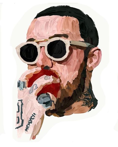 Mac Miller Fan Art, Mac Miller Art Painting, Mac Miller Painting, Mac Miller Art, Mac Miller Tattoos, Stencil Graffiti, Midnight City, Oscars After Party, Paint Inspo