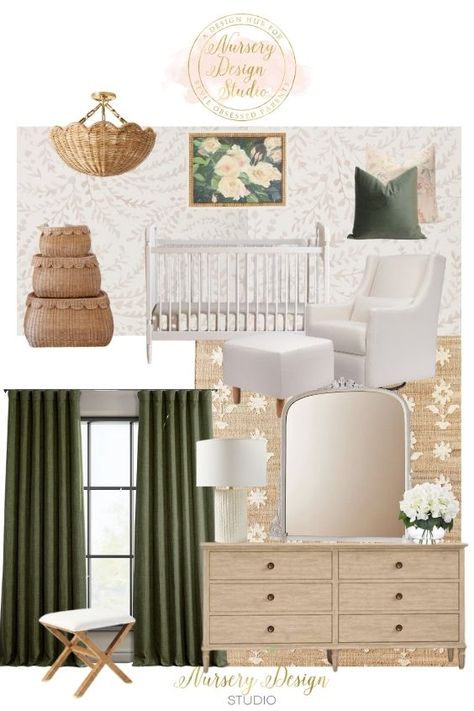 Primrose Mirror, Nursery Design Board, Pink Crib, Girl Bedrooms, Babies Room, Nursery Room Design, Nursery Room Inspiration, Baby Room Design, Nursery Inspo