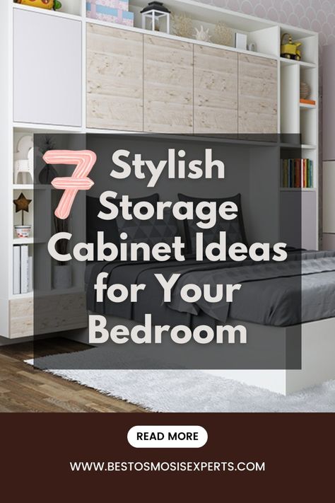 Storage Cabinet Ideas for Bedroom: Discover innovative storage cabinet ideas that maximize space and enhance your bedroom's aesthetics. Explore multifunctional designs, stylish solutions, and clever organization tips to keep your bedroom clutter-free. Perfect for small spaces, these ideas will help you create a serene and organized sanctuary. #bedroomstorage #storageideas #organizationtips Main Bedroom Storage Ideas, Cabinet Ideas For Bedroom, Bedroom Cabinet Ideas Small Spaces, Space Savers Bedroom, Storage Cabinet Ideas, Sweet Dream Bedroom Style, Modern Bedroom Storage, Clever Organization, Storage Cabinet For Bedroom