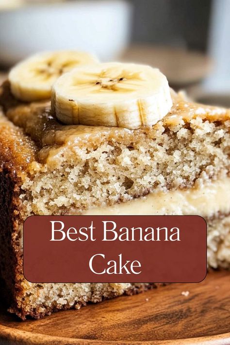 Ingredients: Cake: 1 1/2 cups mashed ripe bananas 2 teaspoons lemon juice 3 cups flour Banana Cake Easy 3 Ingredients, Layered Banana Cake, Heavenly Banana Walnut Cream Cake, Dessert Recipes With Bananas, Best Banana Cake Recipe Ever, Banana Layer Cake Recipe, Banana Cake Recipes, Best Banana Cake Recipe, The Best Banana Cake