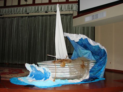 how to make wave props for a play | Recent Photos The Commons Getty Collection Galleries World Map App ... Bible Visuals, Vbs Space, Boat Props, Decor Marin, Destination Imagination, Jonah And The Whale, Make A Boat, Build Your Own Boat, Diy Props