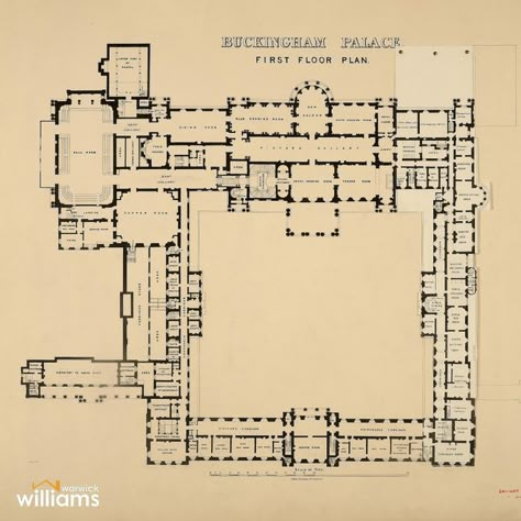 Kensington Palace Floor Plan, Windsor Castle Floor Plan, Palace Layout, Buckingham Palace Floor Plan, Palace Floor Plan, Chateau Floor Plans, Palace Drawing, Buckingham House, Manor Floor Plan