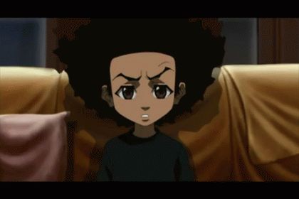 Boondocks GIF - Huey Brows Riley - Discover & Share GIFs Boondocks Comic, Boondocks Characters, The Boondocks Cartoon, Boondocks Drawings, Hulk Character, The Boondocks, Cute Canvas Paintings, Drawing Faces, Black Art Painting