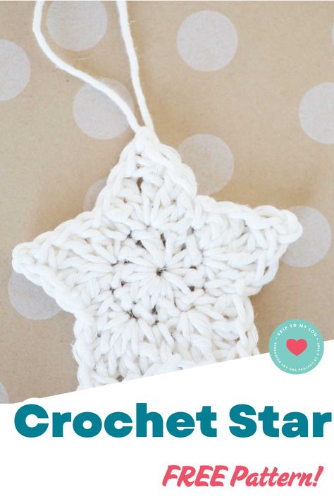 Learn how to create a beautiful crochet star ornament with this easy-to-follow, free pattern. Perfect for adding a handmade touch to your holiday decor or gifting to loved ones. Crochet enthusiasts of all skill levels will enjoy making this festive ornament. Download the crochet star pattern today and start crafting! Homemade Star Ornaments, Simple Crochet Star, Crochet Star Ornament Pattern, Crochet Christmas Star Ornaments, Beginner Crochet Christmas Ornaments, Christmas Tree Crochet Ornaments Free Pattern, Crochet Star Ornaments, Crochet A Star Pattern, Crochet Stars Tutorial