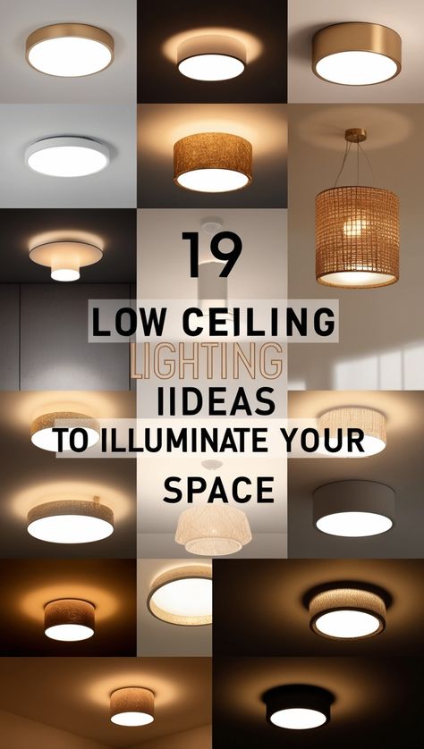 Get inspired by these 19 stylish lighting solutions for low ceilings. From sleek pendant lights to space-saving fixtures, these ideas will help you illuminate your space while keeping it visually appealing. Perfect for any room where ceiling height is a concern. #LightingIdeas #LowCeilingDecor #HomeInspiration #InteriorLighting #StylishSpaces Best Living Room Ceiling Lights, Low Ceiling Lights Ideas, Hanging Ceiling Lights Bedroom, Lighting For Bedroom Ceiling, Flush Light Fixtures Low Ceilings, Low Bedroom Ceiling Ideas, Pendant Light For Living Room, Minimalist Light Fixture Bedroom, Simple Bedroom Ceiling Light