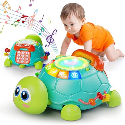 Tummy Time Toys, Baby Learning Toys, Baby Musical Toys, Learning Toys For Toddlers, Music Toys, Crawling Baby, Baby Turtles, Educational Baby Toys, Developmental Toys