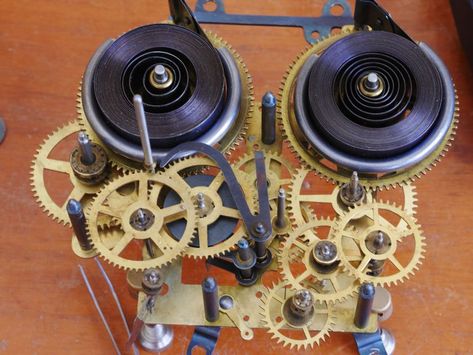 Clock Hardware, Antique Clock Repair, Medieval Clock, Mechanical Projects, Wooden Clocks, Watch Making, Steam Engine Model, Astronomical Clock, Wooden Gears