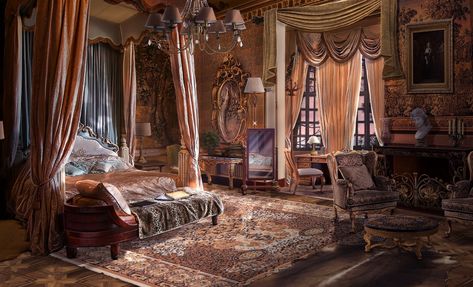 Scooby Doo Gang, Old Money House, The Golden Trio, Royal Bedroom, Rebekah Mikaelson, Victorian Bedroom, Fantasy Rooms, Golden Trio, Castle House