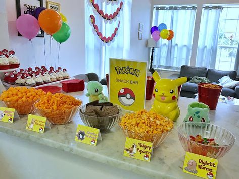 Pokemon Snacks, Flareon Pokemon, Pokemon Themed Party, Pokemon Birthday Party, Pokemon Theme, Pokemon Party, Pokemon Birthday, Birthday Party Food, Birthday Food