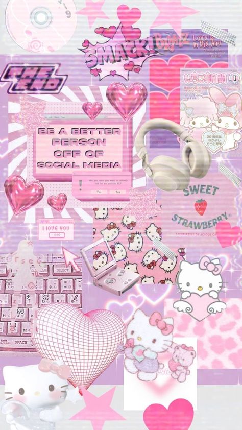 Pink Hello Kitty Aesthetic Wallpaper, Hello Kitty Y2k Wallpaper, Pink Wallpaper Ipad, Funny Situations, 심플한 그림, Pink Wallpaper Hello Kitty, Walpaper Hello Kitty, Desain Quilling, Hello Kitty Aesthetic