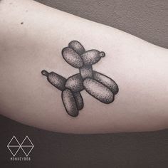 Balloon Dog Tattoo, Bubble Tattoo, Tatoo Styles, Balloon Tattoo, Tattoos And Meanings, Typography Tattoo, Monkey Tattoos, Eternity Symbol, Facial Tattoos