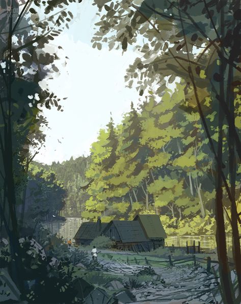 Fantasy Farm, Kingdom Come Deliverance, Forest Home, Forgotten Realms, Location Inspiration, Farm Art, Kingdom Come, Fantasy Castle, Fantasy Places