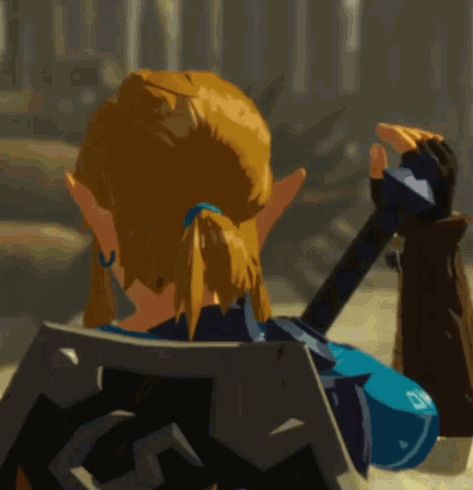 https://media.tenor.com/ROdWhQqT5kgAAAAd/zelda-bot-w-link-is-embarrassed-hyrule-warriors-age-of-calamity.gif Calamity Zelda, Link Totk, Link Gif, Hyrule Warriors Age Of Calamity, Sus Stuff, Age Of Calamity, Shigeru Miyamoto, Hyrule Warriors, Link Zelda