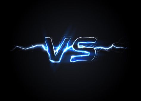 Versus VS logo. Battle headline template. Sparkling lightning design. Isolated vector illustration on black background. Headline Template, Blitz Design, Phoenix Images, Comic Frame, Pool Images, Vs Logo, Funny Short Video Clips, Edit Logo, Hacker Wallpaper