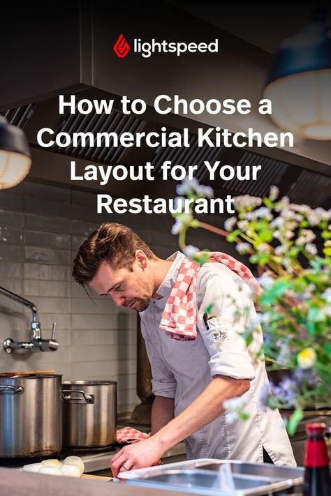 How to pick the best commercial kitchen layout for your restaurant | commercial kitchen design, commercial kitchen equipment, commercial kitchen organization, commercial kitchen design restaurants, commercial kitchen floor plan, Lightspeed POS Open Kitchen Restaurant Layout, Restaurant Kitchen Design Layout, Commercial Kitchen Layout Floor Plans, Kitchen Design Commercial, Small Restaurant Kitchen Layout, Restaurant Kitchen Layout Plan, Commercial Kitchen Organization, Small Commercial Kitchen Layout, Restaurant Plan Architecture