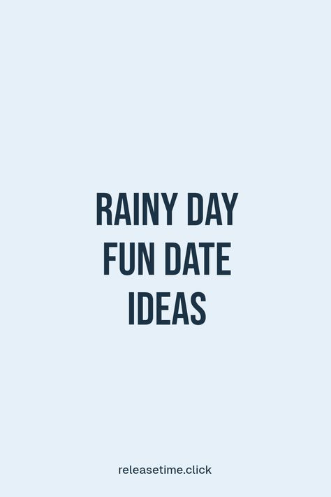 Don’t let wet weather ruin your sparks! We've got 10 super cozy, interactive, and romantic rainy day date ideas for couples. From cooking together at home to enjoying a movie marathon and exploring local museums, these fun activities keep the love alive. Perfect for snuggling up on the couch or getting out together, you’ll discover how rain can turn a regular date into a special adventure! Get ready to make beautiful memories with these unique suggestions tailored for a day inside! Rainy Date Ideas, Rainy Day Date Ideas, Rainy Day Dates, Romantic Rainy Day, Virtual Museum Tours, Couples Challenges, Date Ideas For Couples, Fun Date Ideas, Day Date Ideas