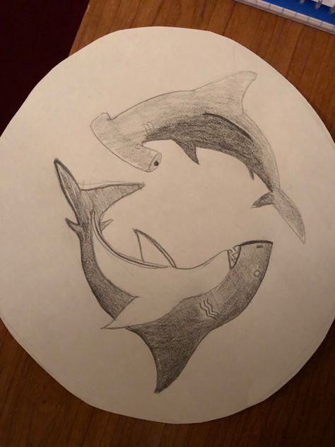 Ying Yang Shark Tattoo, Hammerhead Shark Tattoo, Shark Tattoo, Shark Tattoos, Hammerhead Shark, Ying Yang, Leaf Tattoos, Maple Leaf Tattoo, Maple Leaf