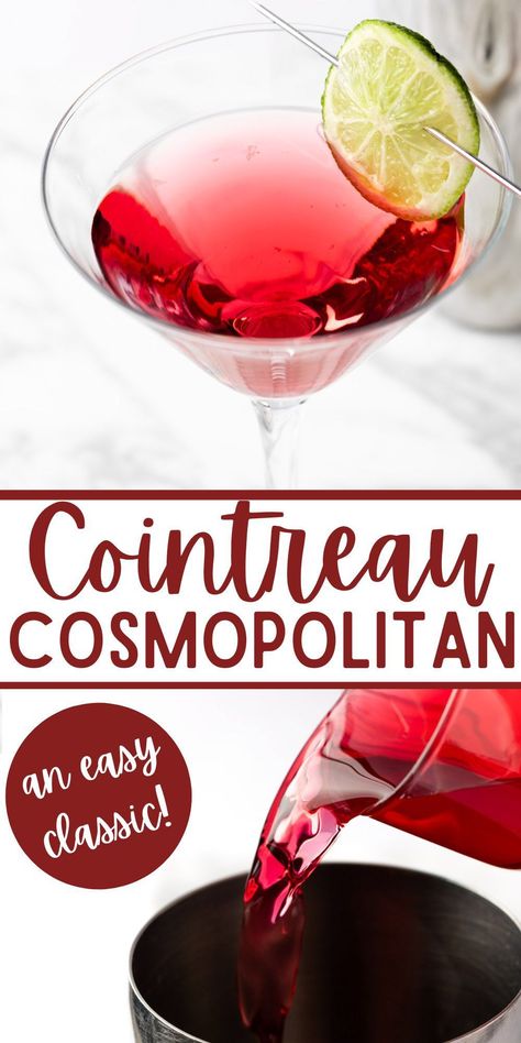 This Cointreau Cosmo is the best cosmopolitan cocktail recipe made with Cointreau. It’s a classic cocktail that’s easy to make with only 4 ingredients. Cosmo Cocktail Recipes, Cointreau Cosmopolitan, Cointreau Cocktail Recipes, Classic Cosmopolitan Recipe, Cosmopolitan Drink Recipe, Cointreau Cocktails, Cosmopolitan Cocktail Recipes, Cosmopolitan Cocktails, Cosmopolitan Drink