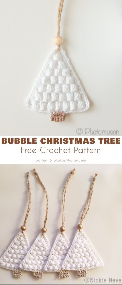 Christmas Tree Ornaments Free Crochet Patterns Crochet Christmas Ornaments Free, Crochet Christmas Tree, Crochet Ornament Patterns, Crochet Tree, Crochet Xmas, Crochet Christmas Trees, Crochet Christmas Decorations, Crochet Ornaments, Crochet Snowflakes