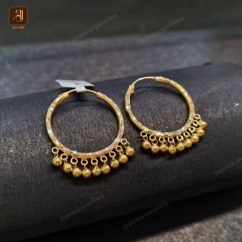 Baliyan Earrings, Gold Ear Rings, Ella Eyre, Gold Earrings For Kids, Small Earrings Gold, Pearl Earrings Designs, Bali Design, Mini Garland, Jhumka Designs